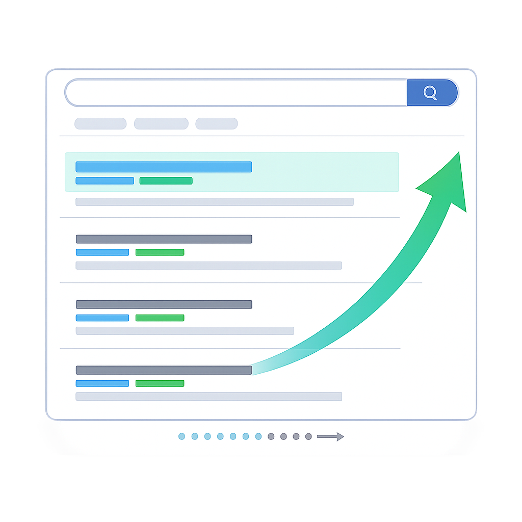 SEO-Agentur-Illustration-Suchergebnisseite